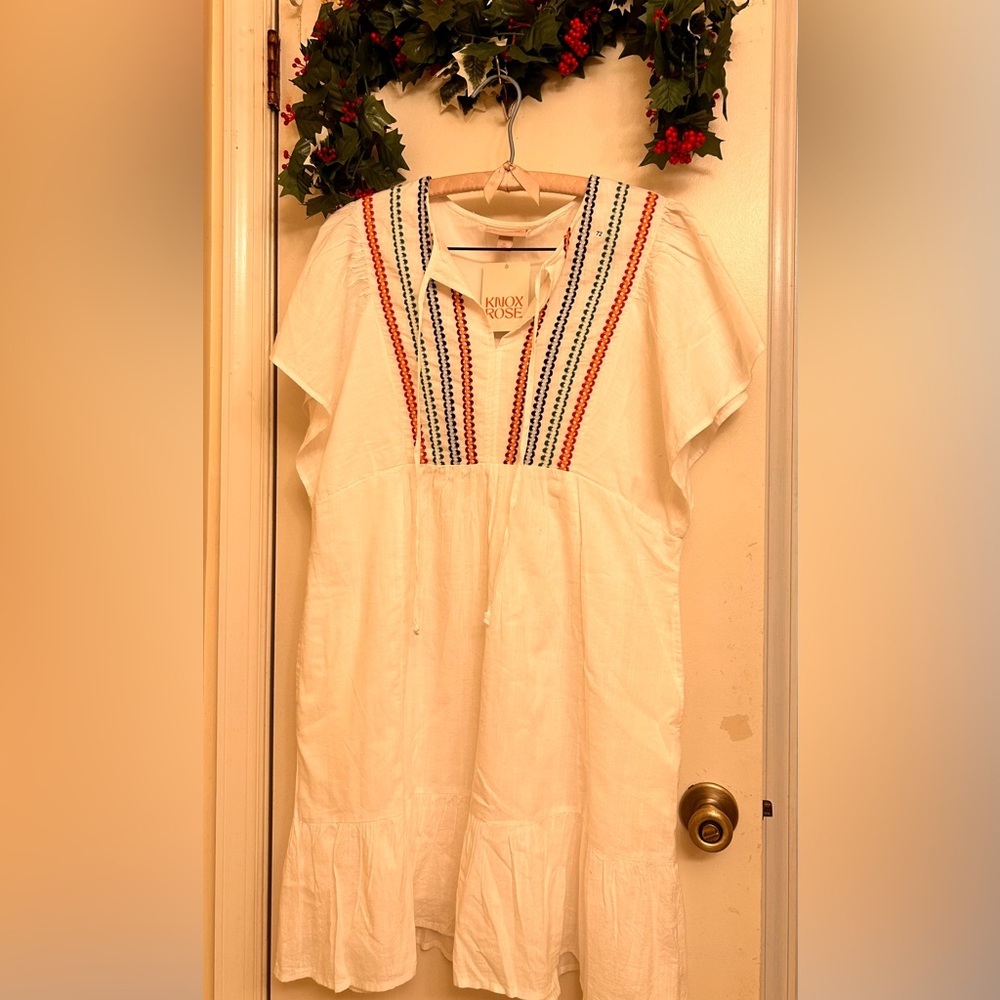 NWT- Knox Rose -Boho Women’s Dress-Size:Medium-White. - Picture 4 of 7